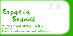rozalia brandl business card