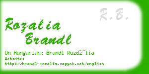 rozalia brandl business card